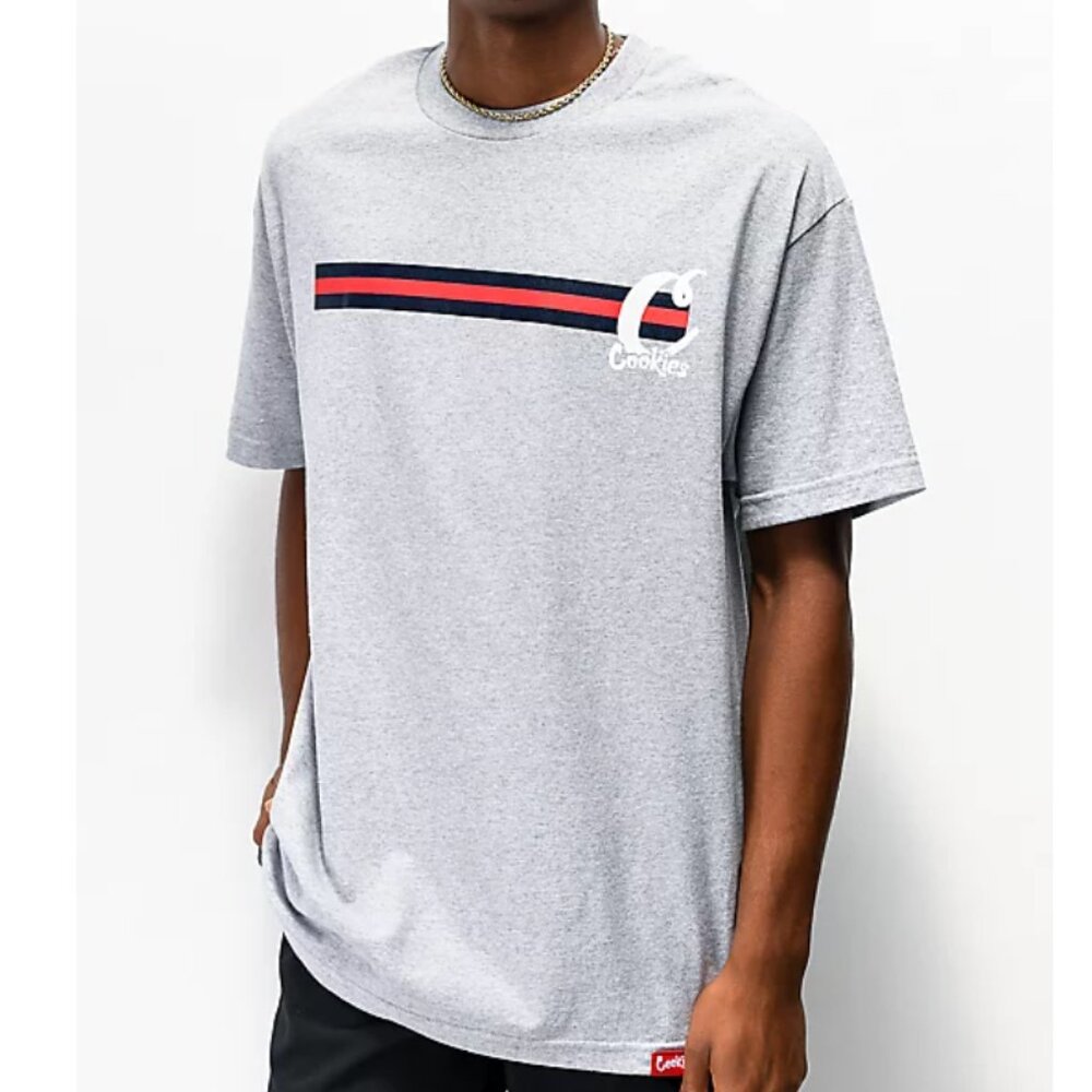 Cookies Front Runner Grey T-Shirt size Large